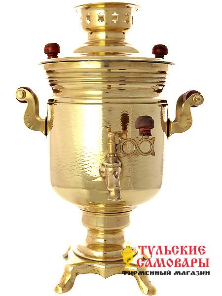 Электрический самовар 3 литра желтый "цилиндр", арт. 120304 фото 1 — Samovars.ru